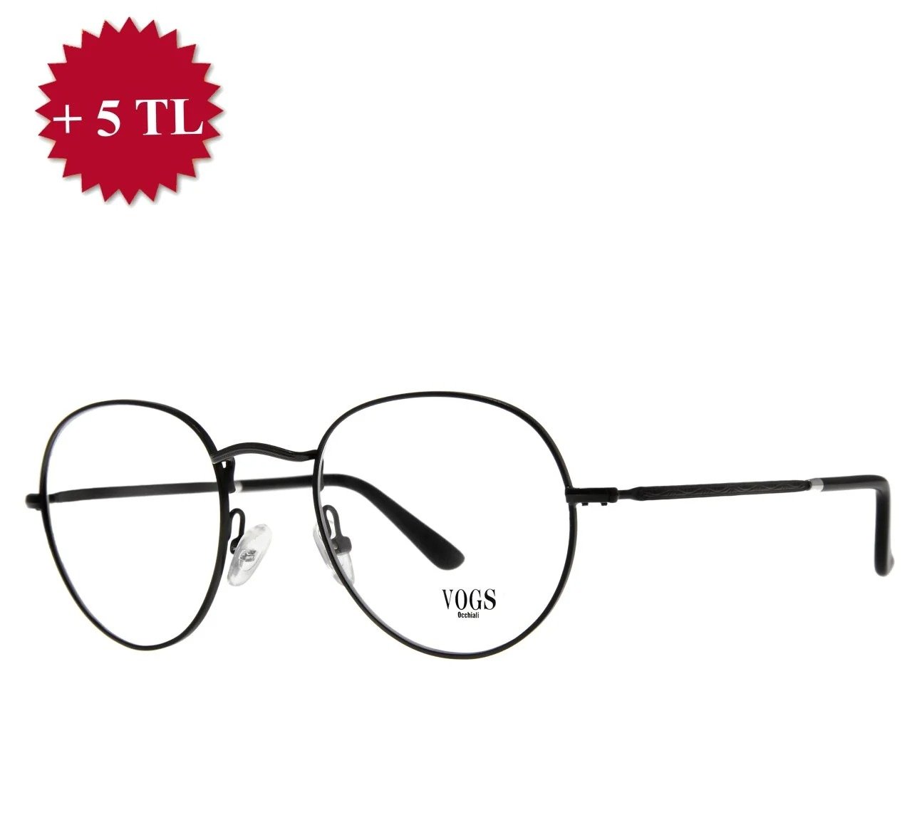 VOGS RETRO 626 48-18 (FARKLI RENK SEÇENEKLERİ İLE) C04 SİYAH