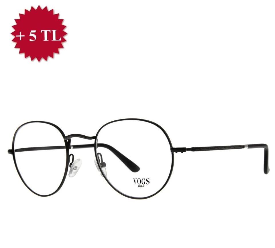 VOGS RETRO 626 48-18 (FARKLI RENK SEÇENEKLERİ İLE) C04 SİYAH